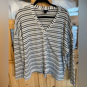 Daytrip Monochrome Striped Long Sleeve Top